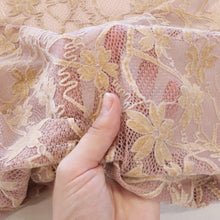 Load image into Gallery viewer, Floral Velvet Stretch Lace - Nude