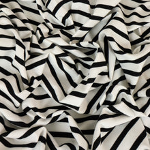 Load image into Gallery viewer, Cotton Ladder Striped Knit Deadstock - White Black