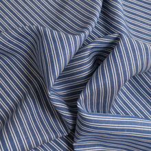Load image into Gallery viewer, 100% Linen Pre-Washed - Lexington Cornflower with White Double Stripe