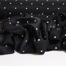 Load image into Gallery viewer, Polka Dot Lightweight Twill Deadstock - Black (Last Chance)