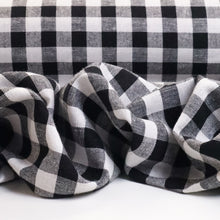 Load image into Gallery viewer, Linen Cotton Gingham - Black & White