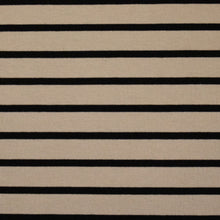 Load image into Gallery viewer, Striped Loop Back Sweatshirt - Beige & Black
