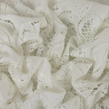 Load image into Gallery viewer, Embroidered Cotton Designer End – Medina White