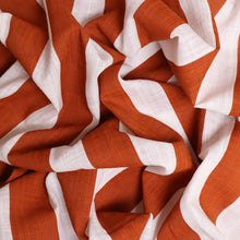 Load image into Gallery viewer, Cotton Rayon Printed Stripe - Rust