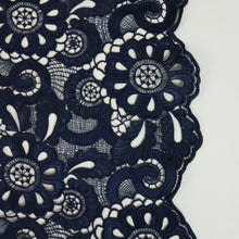Load image into Gallery viewer, Embroidered Lace Designer End – Nicola Navy Blue (Sold Out)