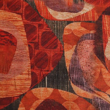 Load image into Gallery viewer, Novelle Cotton Linen Print Deadstock - Red & Orange