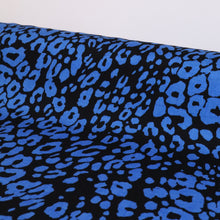 Load image into Gallery viewer, Ocelot Rayon Print Deadstock - Blue