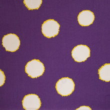 Load image into Gallery viewer, Printed Spot Viscose Crepe - Purple and Citrus