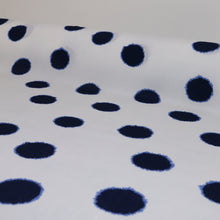 Load image into Gallery viewer, Printed Spot Viscose Crepe - White and Navy