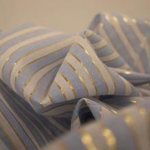 Load image into Gallery viewer, Cotton Linen Lurex Stripe Shirting Deadstock - Sky