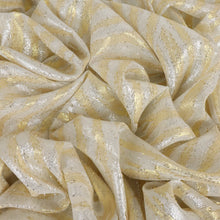 Load image into Gallery viewer, Silk Lurex Printed Chiffon Deadstock - Gold Rush