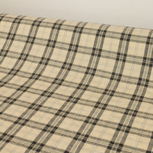 Load image into Gallery viewer, Washed Cotton Windowpane Check - Coltrane Natural Black