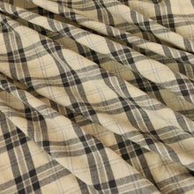 Load image into Gallery viewer, Washed Cotton Windowpane Check - Coltrane Natural Black