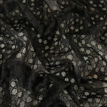 Load image into Gallery viewer, Snowflake Embroidered Mesh - Black