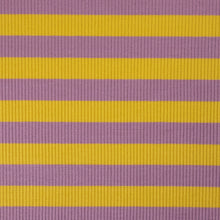 Load image into Gallery viewer, Aruba Rayon Spandex Striped Rib - Mauve & Mustard