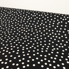Load image into Gallery viewer, Viscose Polka Dot Print - Dotty Black