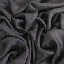 Load image into Gallery viewer, Silk Jacquard Satin Designer End – Skyline Granite Charcoal
