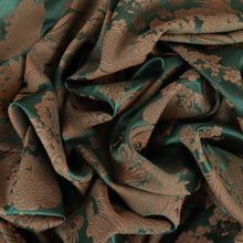Load image into Gallery viewer, Sonata Two Tone Jacquard Satin – Emerald Green
