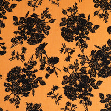 Load image into Gallery viewer, Sunbeam Rayon Print Deadstock - Marigold & Black