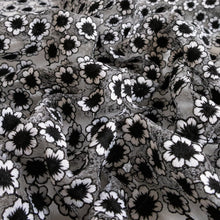 Load image into Gallery viewer, Sweet Daisy Embroidered Mesh - Black