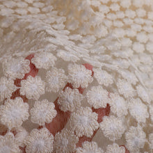 Load image into Gallery viewer, Sweet Daisy Embroidered Mesh - Cream