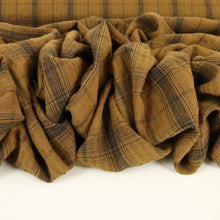 Load image into Gallery viewer, Washed Cotton Blend Plaid Check - Wynne Brown