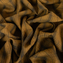 Load image into Gallery viewer, Washed Cotton Blend Plaid Check - Wynne Brown