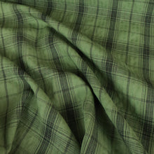 Load image into Gallery viewer, Washed Cotton Blend Plaid Check - Wynne Green