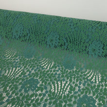 Load image into Gallery viewer, Cotton Nylon Corded Floral Lace - Goddess Aqua