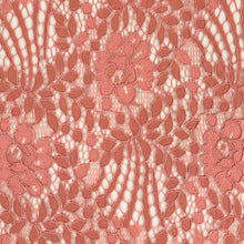 Load image into Gallery viewer, Cotton Nylon Corded Floral Lace - Goddess Coral Pink