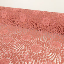 Load image into Gallery viewer, Cotton Nylon Corded Floral Lace - Goddess Coral Pink