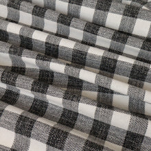 Load image into Gallery viewer, Viscose Woven Check Designer End - Lila Black and White