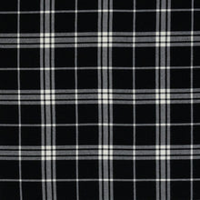 Load image into Gallery viewer, Viscose Crepe Windowpane Check Designer End - Black