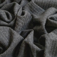 Load image into Gallery viewer, Wide Rib Knit - Charcoal Marle