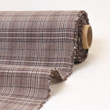 Load image into Gallery viewer, Linen Cotton Yarn Dyed Plaid - Brown