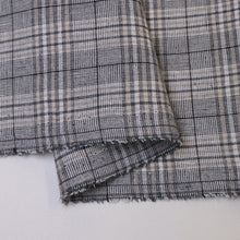 Load image into Gallery viewer, Linen Cotton Yarn Dyed Plaid - Silver