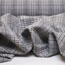 Load image into Gallery viewer, Linen Cotton Yarn Dyed Plaid - Silver