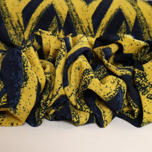 Load image into Gallery viewer, Abstract Chevron Printed Knit - Ink & Yellow