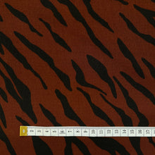 Load image into Gallery viewer, Tiger Stripe Print Crepe Deadstock - Pecan and Black
