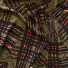 Load image into Gallery viewer, Check Scarf Crepe de Chine Print Deadstock - Khaki