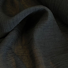 Load image into Gallery viewer, Washed Linen Crinkle Gauze - Black