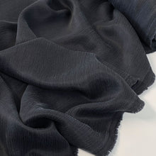 Load image into Gallery viewer, Japanese Sandwashed Cupro Crepe Back Crinkle Satin - Ink