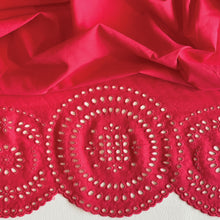 Load image into Gallery viewer, Cotton with Scalloped Edge Deadstock - Red