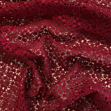 Load image into Gallery viewer, Embroidered Floral Lace Deadstock - Bordeaux