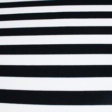 Load image into Gallery viewer, Cotton Spandex Stripe - Black/White