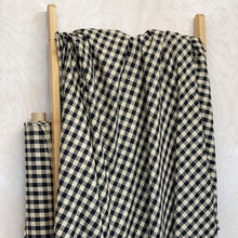 Load image into Gallery viewer, Linen Cotton Gingham - Black & Beige