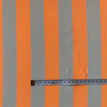 Load image into Gallery viewer, Bold Stripe Crepe Deadstock - Neon Orange