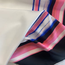 Load image into Gallery viewer, Striped Faille Deadstock - Pink & Cobalt