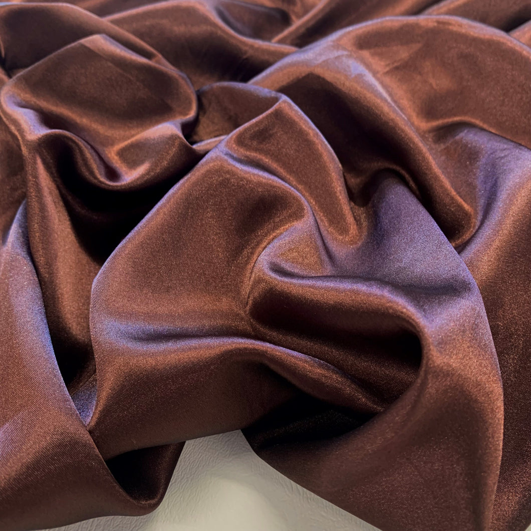 Lightweight Polyester Satin - Chocolate