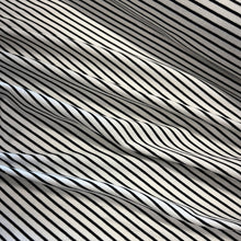 Load image into Gallery viewer, Cotton Spandex Striped Rib - White &amp; Black
